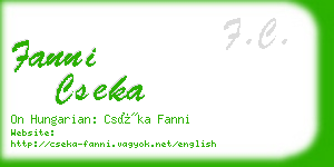 fanni cseka business card